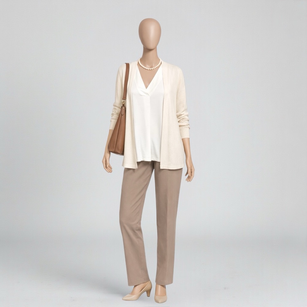 Anne Klein Harmony Pleat Neck Shell Top - Picture 2 of 12